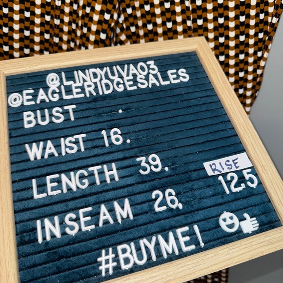 EUC Anthropologie Maeve Maeve Slim Ponte Pants Brown Dot Size 12 - Picture 9 of 9